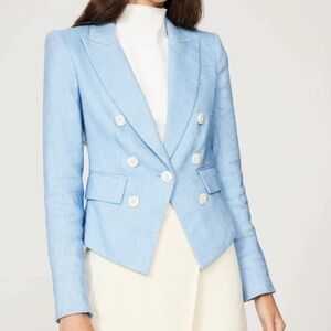 Veronica Beard Diego Blue Linen Dickey Jacket NWOT